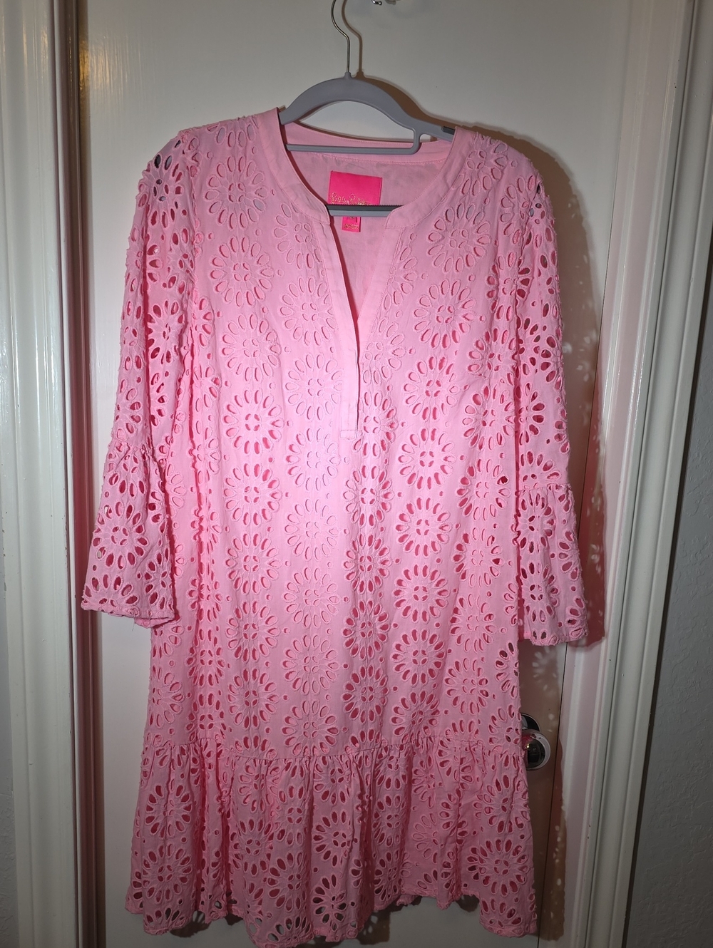 Lilly Pulitzer Pink Bekah Eyelet Mini Dress